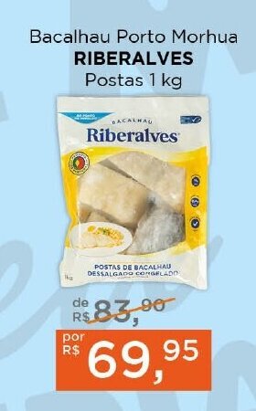 Bacalhau Porto Morhua RIBERALVES Postas 1 kg