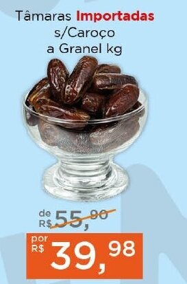 Supermercados Mundial Tâmaras Importadas s/Caroço a Granel kg oferta