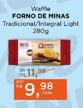 Waffle FORNO DE MINAS Tradicional/Integral Light 280g