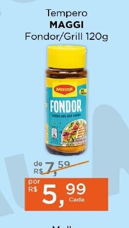 Supermercados Mundial Tempero MAGGI Fondor/Grill 120g oferta