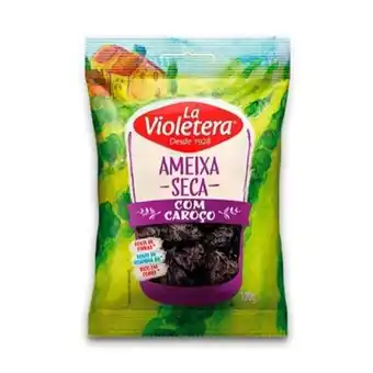 Coocerqui Ameixa seca la violetera com caroço pacote 100g oferta