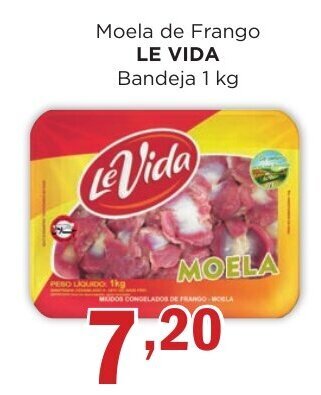 Supermercados Mundial Moela de Frango LE VIDA Bandeja 1 kg oferta
