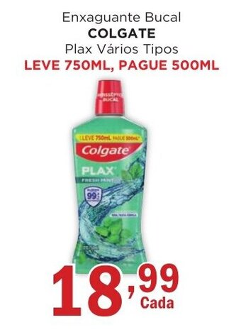Supermercados Mundial Enxaguante Bucal COLGATE Plax Vários Tipos LEVE 750ML, PAGUE 500ML oferta