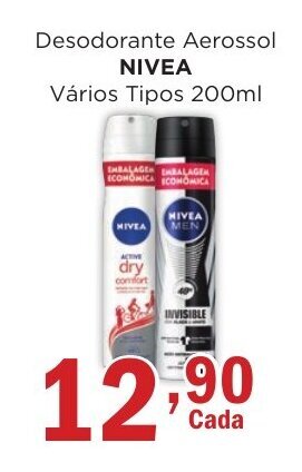 Supermercados Mundial Desodorante Aerossol NIVEA Vários Tipos 200ml oferta