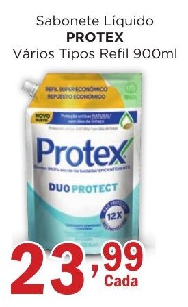 Supermercados Mundial Sabonete Líquido PROTEX Vários Tipos Refil 900ml oferta