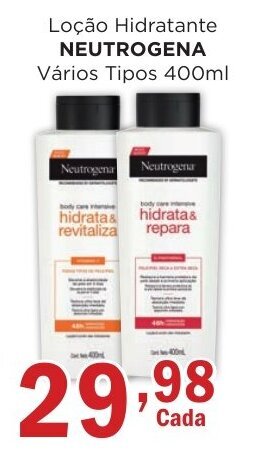 Supermercados Mundial Loção Hidratante NEUTROGENA Vários Tipos 400ml oferta