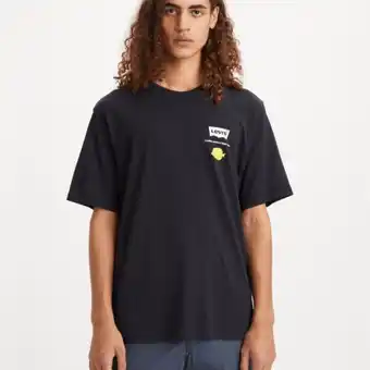Camiseta levi's® relaxed fit preta manga curta