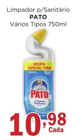 Supermercados Mundial Limpador p/Sanitário PATO Vários Tipos 750ml oferta
