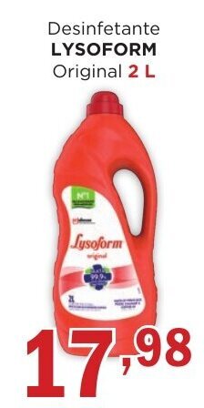 Supermercados Mundial Desinfetante LYSOFORM Original 2 L oferta