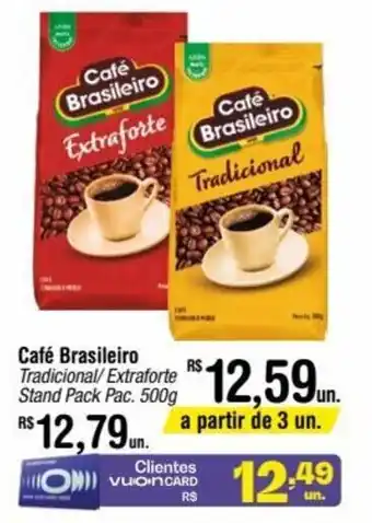 Fort Atacadista Café Brasileiro Tradicional/Extraforte Stand Pack Pac. 500g oferta