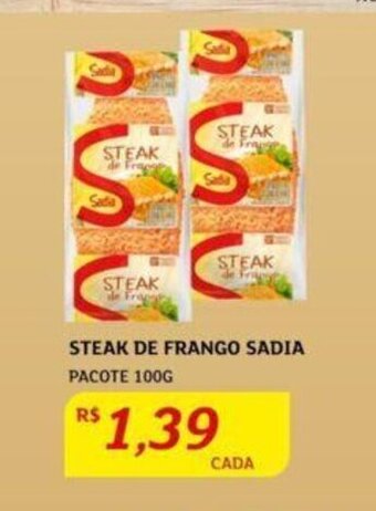 Assaí Atacadista STEAK DE FRANGO SADIA PACOTE 100G oferta