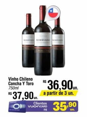 Fort Atacadista Vinho Chileno Concha y Toro 750ml oferta