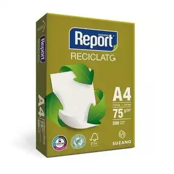 Miranda Papel reciclado a4, 75 g/m2, 500 folhas, report, suzano oferta