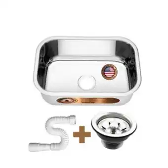 Cuba inox pia cozinha 430 47x30x14 +válvula – american steel
