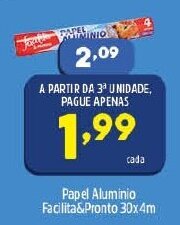 Arena Atacado Papel Aluminio Facilita & Pronto 30x4m oferta
