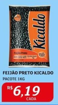 Assaí Atacadista FEIJÃO PRETO KICALDO PACOTE 1KG oferta