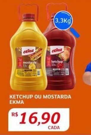 Assaí Atacadista KETCHUP OU MOSTARDA EKMA 3.3kg oferta