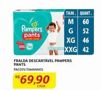 Assaí Atacadista FRALDA DESCARTÁVEL PAMPERS PACOTE/TAMANHOS oferta