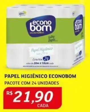 PAPEL HIGIÊNICO ECONOBOM PACOTE COM 24 UNIDADES