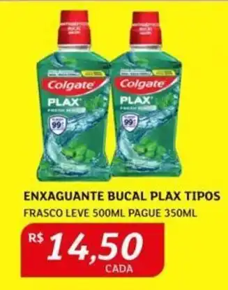 Assaí Atacadista ENXAGUANTE BUCAL PLAX TIPOS FRASCO LEVE 500ML PAGUE 350ML oferta