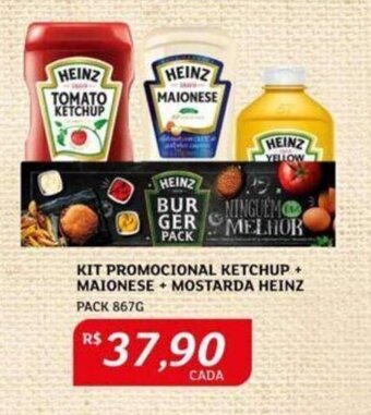 Assaí Atacadista KIT PROMOCIONAL KETCHUP + MAIONESE + MOSTARDA HEINZ PACK 867G oferta