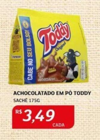 Assaí Atacadista ACHOCOLATADO EM PÓ TODDY SACHE 175G oferta