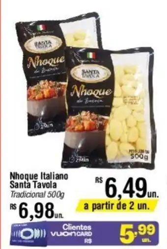 Fort Atacadista Nhoque Italiano Santa Tavola Tradicional 500g oferta