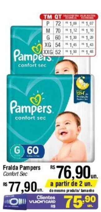 Fort Atacadista Fralda Pampers Confort Sec oferta