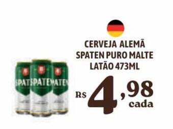 Bahamas Supermercados CERVEJA ALEMÃ SPATEN PURO MALTE LATÃO 473ML oferta