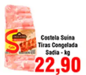 Shibata Supermercados Costela Suina tiras Congelada Sadia 1kg oferta