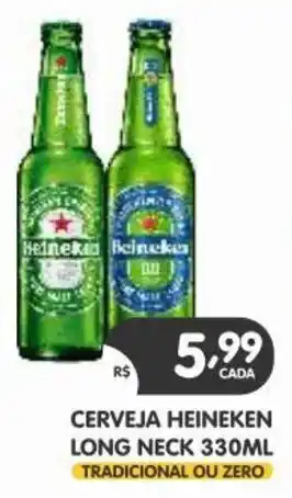 CERVEJA HEINEKEN LONG NECK 330ML TRADICIONAL OU ZERO