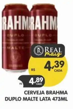 Supermercados Real CERVEJA BRAHMA DUPLO MALTE LATA 473ML oferta