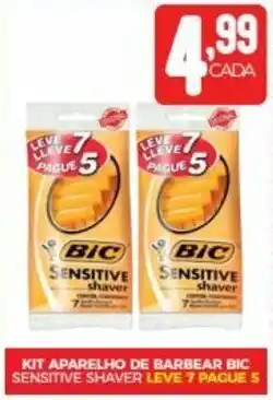 Fort Atacadista KIT APARELHO DE BARBEAR BIC SENSITIVE SHAVER LEVE 7 PACUE 5 oferta