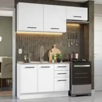 Novo Mundo Armário de cozinha compacta 180cm branco agata madesa 09 oferta