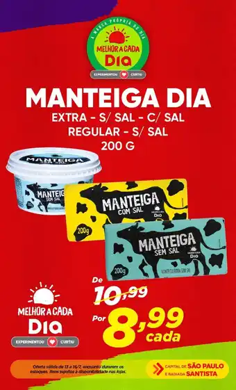 Dia MANTEIGA EXTRA SEM SAL 200G oferta