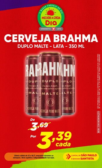 Dia CERVEJA BRAHMA DUPLO MALTE - LATA - 350 ML oferta