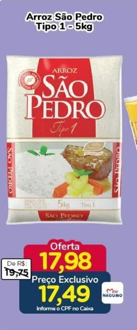 Nagumo Arroz São Pedro Tipo 1-5kg oferta
