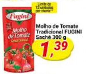 Molho de Tomate Tradicional FUGINI Sache 300 g