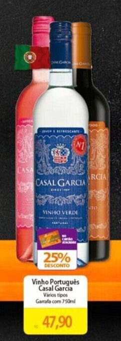 Atacadão Vinho Português Casal Garcia Vários tipos Garrafa com 750ml oferta
