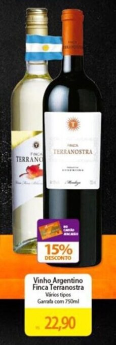 Atacadão Vinho Argentino Finca Terranostra Vários tipos Garrafa com 750ml oferta