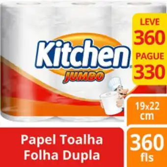 Nordestão Toalha papel kitchen c/3 360un oferta