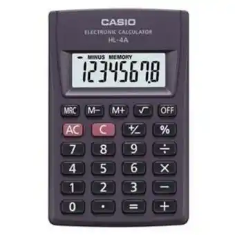 Miranda Calculadora de bolso, preta, visor de 1 linha com 8 dígitos, hl-4a, casio oferta