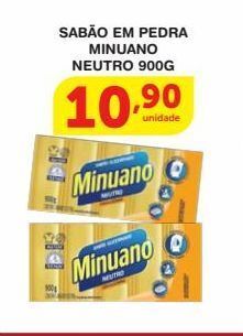 Sabão em pedra minuano neutro 900g