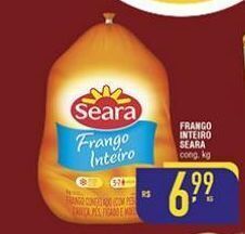 Mercantil Rodrigues Frango inteiro seara kg oferta