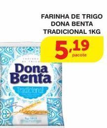 Roldão Farinha de trigo dona benta tradicional 1kg oferta