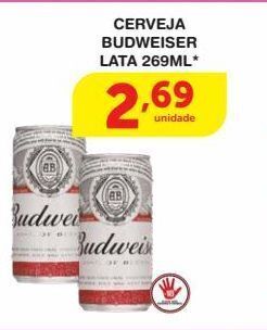 Roldão Cerveja budweiser lata 269ml oferta