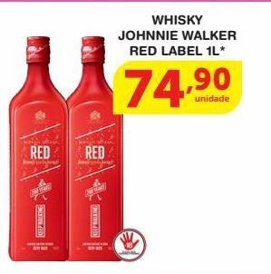 Roldão Whisky johnnie walker red label 1l oferta