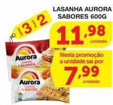 Roldão Lasanha aurora sabores 600g oferta