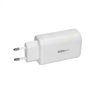 Miranda Carregador tomada usb + 2 entradas tipo c, branco, cg209 , oex oferta