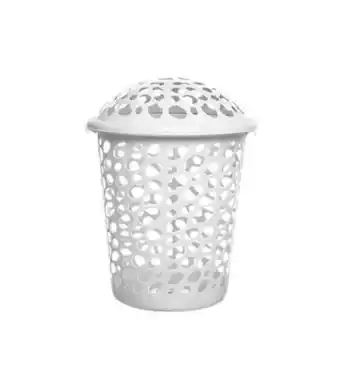 Freitas Varejo Cesto telado com tampa plástico branco new plastic 30l 986 oferta